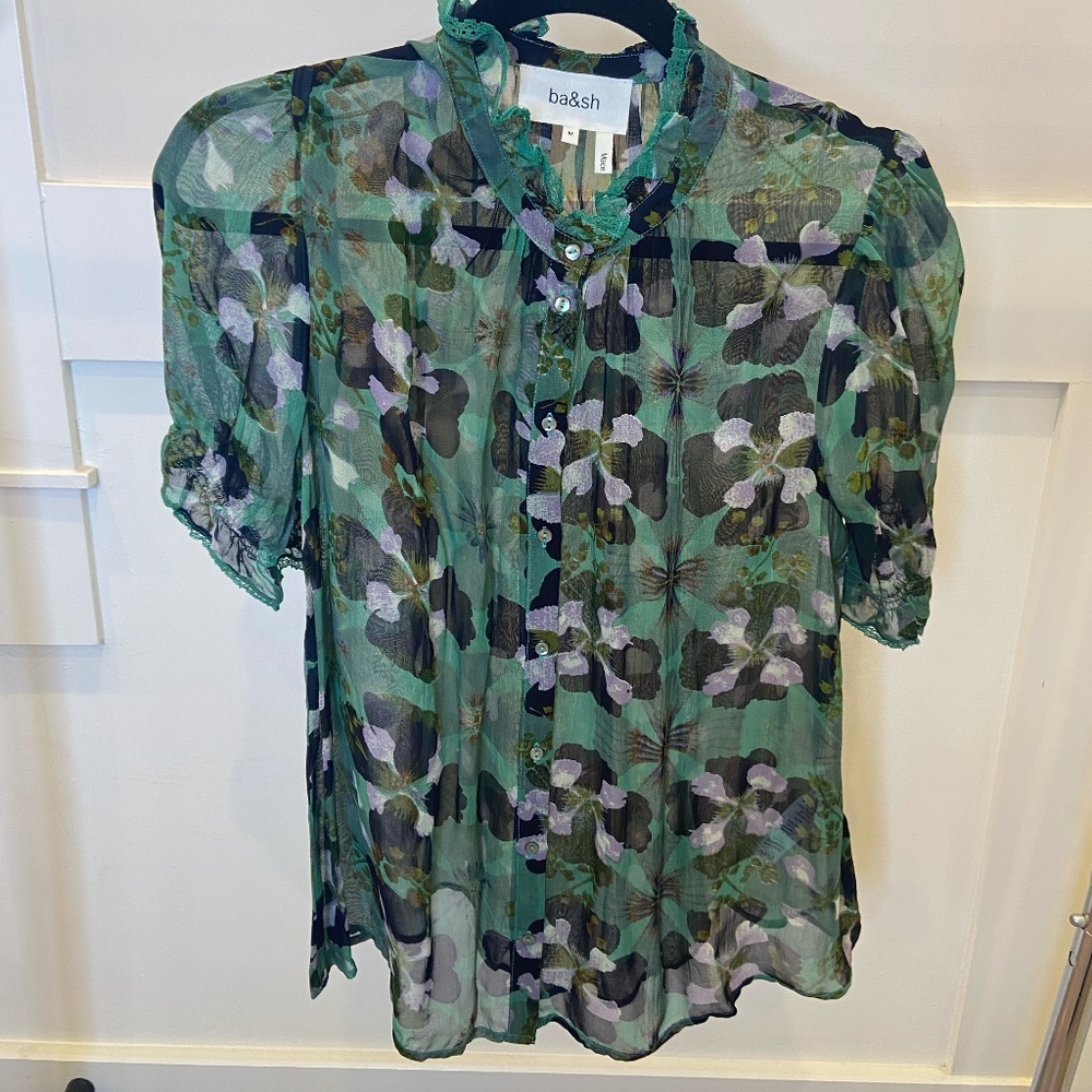 BA&SH Floral Havana Shirt